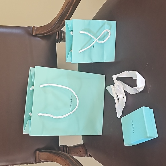 Tiffany & Co. Other - Tiffany & Co Shopping bags, ribbon and jewelry box.